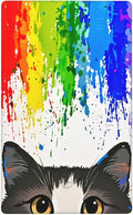 Cat Rainbow No Device Blank Wall Plate Decorative 1 Gang Light Switch Covers Electrical Switchplate Home Decorate Faceplat for Bathroom Bedroom Kitchen Room 4.5 x 2.76 Inch