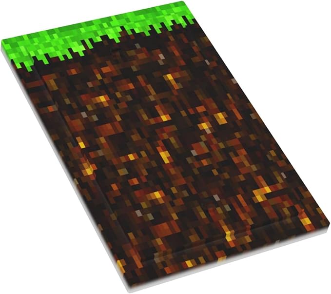 Light Switch Cover Pixel Grass Block Wall Plate Cover 1 Gang Blank No Device Decorative Outlet Covers Electrical Switchplate for Kids Room Home Decor