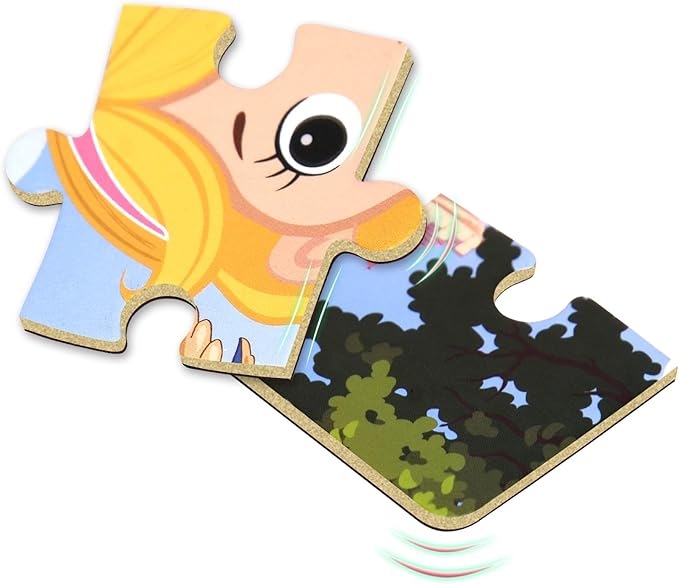 Magnetic Puzzles for Kids 3-5, 3-in-1 Princess Unicorn Mermaid Travel Puzzles for Kids Ages 4-6, Car Airplane Road Trip Activities Toys, Easter Day Gifts for Girls