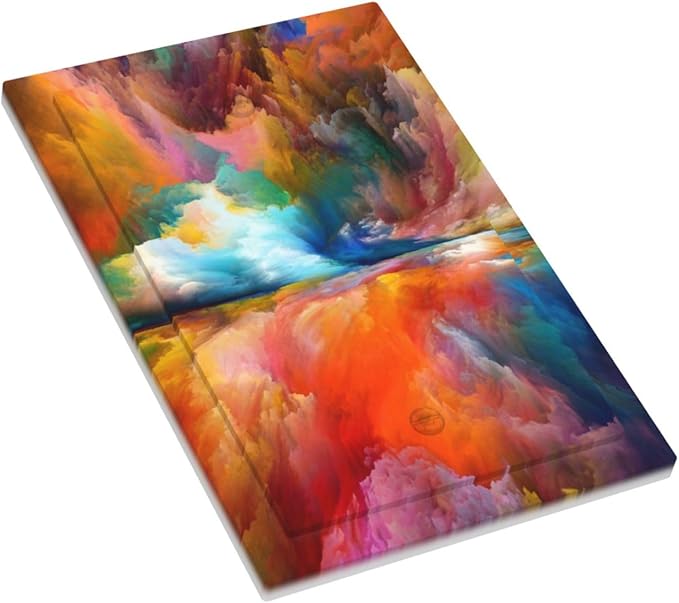 Light Switch Cover Plate Iridescent Abstract Colorful Clouds Wall Plate Cover 1 Gang Rainbow Blank No Device Decorative Outlet Covers Electrical Switchplate for Bathroom Home Decor