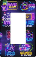 Games Funny Single Gang Rocker Light Switch Cover Plates Decorative Outlet Covers, 1 Gang Rocker Wall Plate