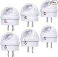 Emotionlite Plug-in Night Lights, Warm White LED Nightlight, 360° Rotation, Dusk to Dawn Sensor, Kids, Adult, Bedroom, Hallway, Bathroom,Kitchen, Stairways, Corridor, 6 Pack