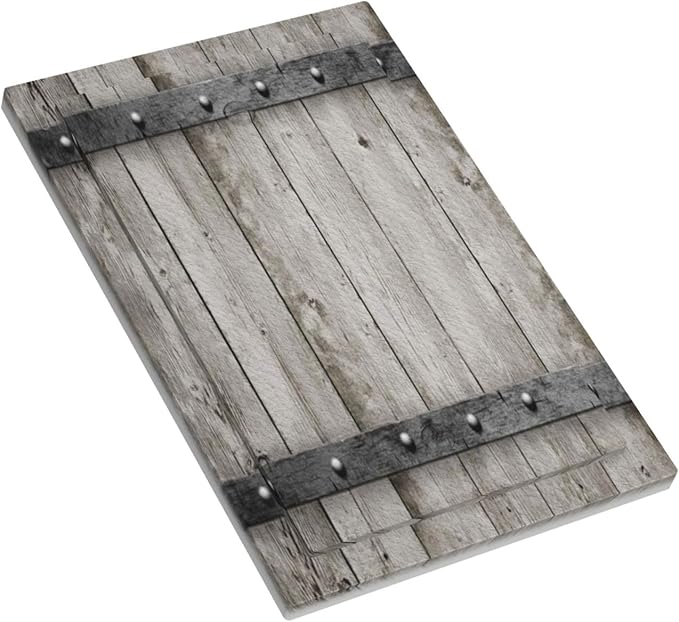 Decorative Switch Plate Covers Vintage Wood Barn Door Texture Printed Country Farmhouse 1 Gang No Device Light Switch Cover Plate Blank Wall Plate Cover Switchplate Electrical Faceplate