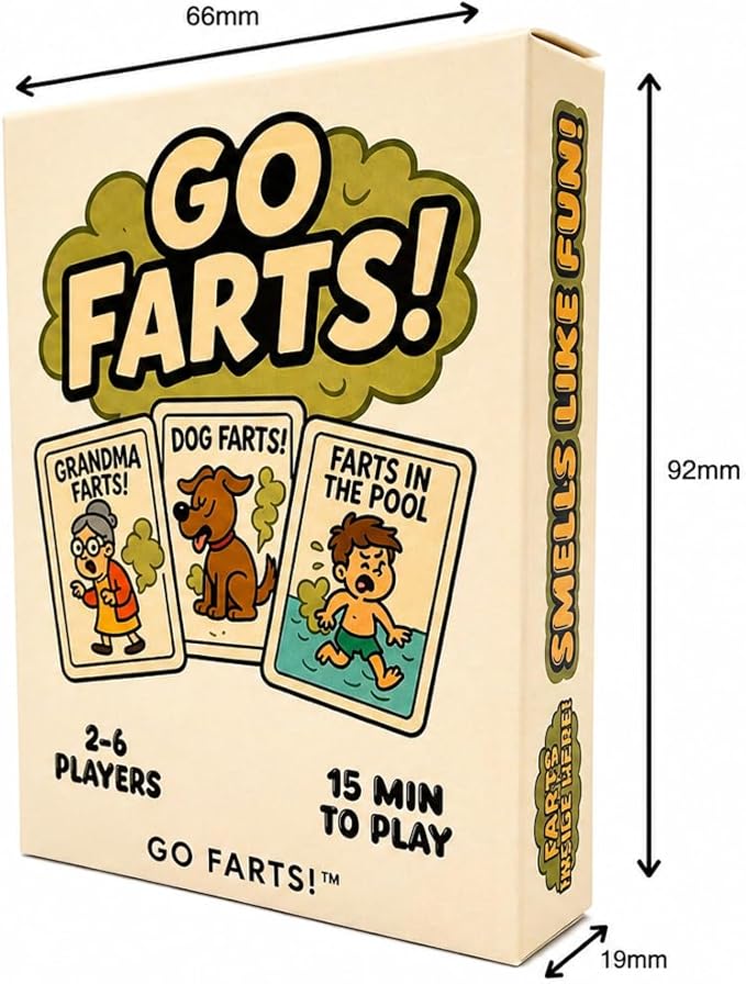 – Hilarious Family Card Game for Kids & Adults, 13 Silly Fart Cartoons, Perfect Party, Ages 4+, 2+ Players