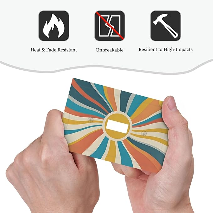 Decorative Switch Cover Plate with Retro Mid-Century Modern Sunburst Motif Design Single Gang Toggle Switch Plate Light Switch Covers Artistic Faceplate for Abstract Teal/Yellow/Orange Wall