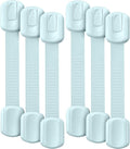 Bates- Child Safety Strap Locks, 6 Pack, Pastel Blue, Baby Cabinet Locks