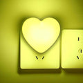 INZU Cute Night Light, Heart Night Light for Kids, LED Nightlight with Auto Dusk to Dawn Sensor, Nightlight Plug into Wall with Soft Warm Light for Bedroom, Nursery, Bathroom, Hallway (Yellow)