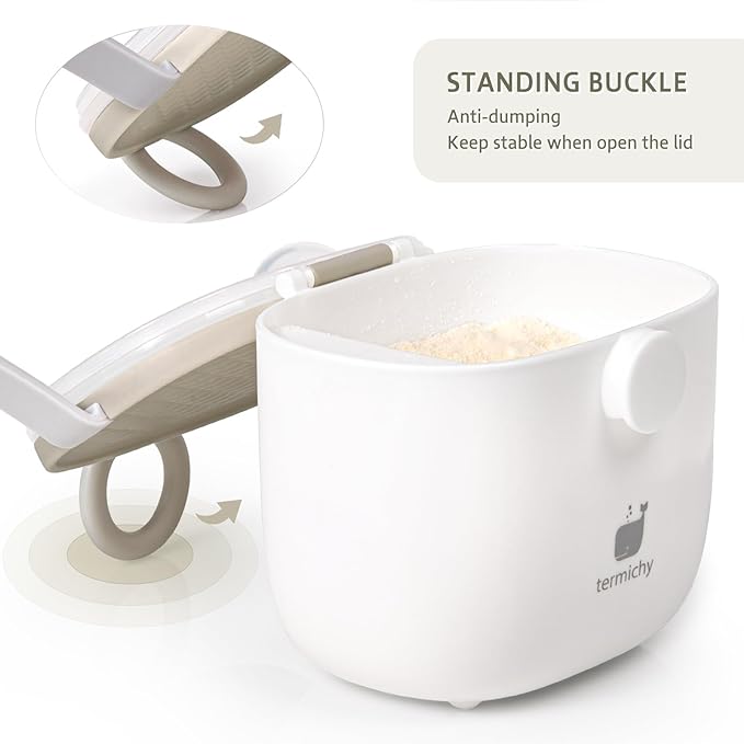 Termichy Baby Formula Dispenser, Portable Formula Dispenser Container with Scoop and Carry Handle for Travel Outdoor Activities for Baby Infant, 500ml 2Pack