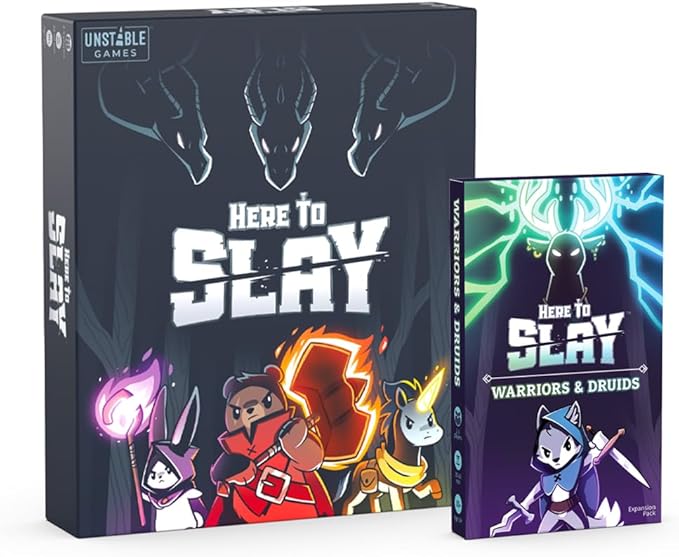 Unstable Games - Here to Slay Warriors & Druids Expansion Pack - Designed to be Added to Your Here to Slay Base Game - Great for Family Game Night