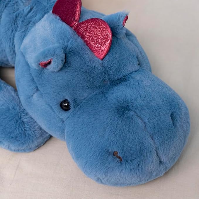 Weighted Dragon Stuffed Animal, Soft and Sturdy Weighted Stuffed Animals for Kids and Adults, Medium Blue Dragon Stuffed Animal(35.4" 5Lbs)
