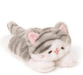 PEACH CAT Striped Cat Stuffed Animal Cute Kitten Plushies Small Plush Toys Gifts for Kids Grey