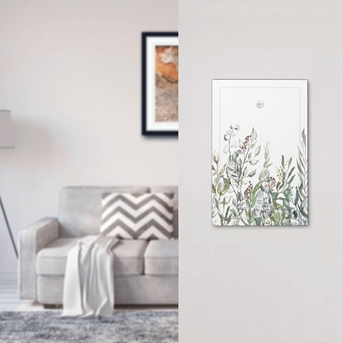 Wildflower Garden Rustic Green Leaf Floral Light Switch Cover Plate 1 Gang No Device Blank Electrical Wall Plates Faceplate Decorative Switch Plate for Bed Room Living Room Decor