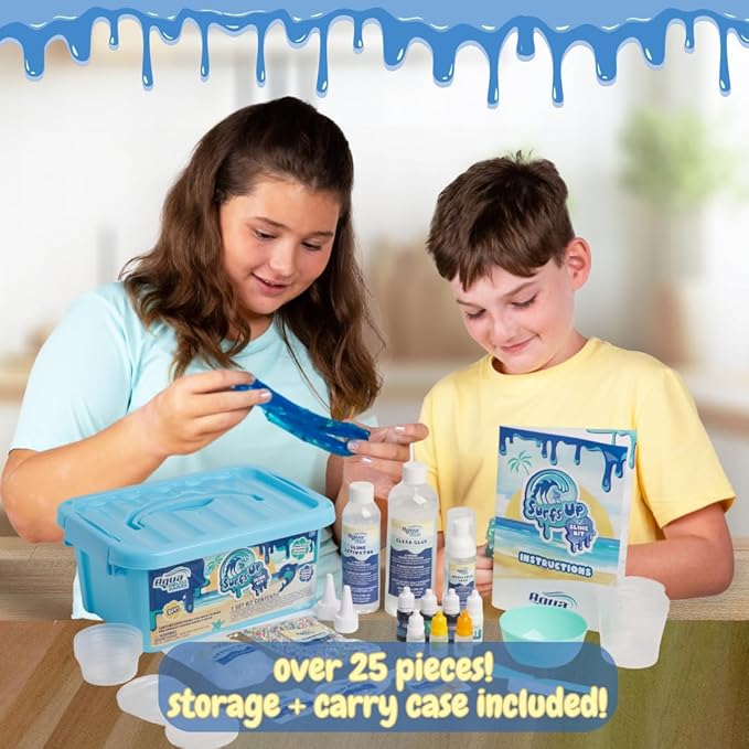 Aqua Endless Summer Surf’s Up DIY Slime Kit – Beach and Surf-Themed STEM Activity with Summer Vibes