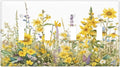 Wildflowers Sunflower Lavender Daisy Floral Light Switch Covers Quad Toggle Electrical Faceplate 4 Gang Wall Plate Decorative Switch Plates Cover for Bedroom Living Room Decor