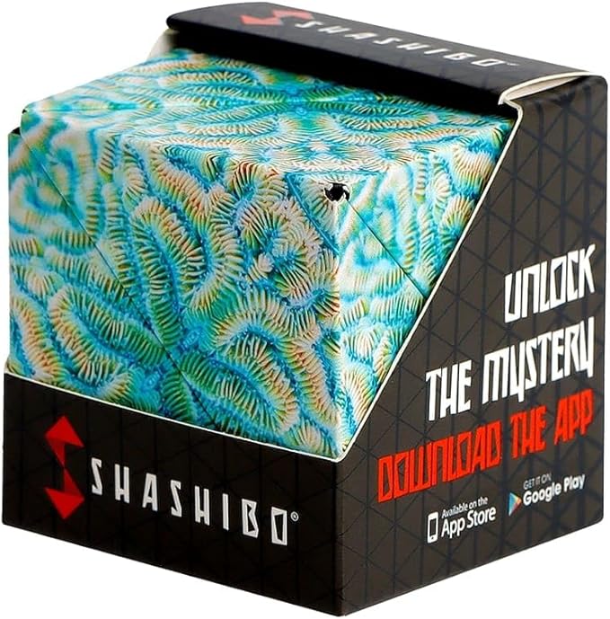 Shashibo Shape Shifting Box - Award-Winning STEM Fidget Toy with Ultra Strong Magnets - Puzzle Cube Transforms Into 100+ Shapes, Perfect Sensory Gift for Kids, Teens, and Adults (Undersea)