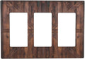 Decorative Outlet Covers Rustic Barn Doors Vintage Brown Wood Plank 3 Gang Light Switch Cover Plate Triple Rocker Wall Plates for Electrical Outlets Switch Plate Covers for Bedroom Home Decor
