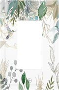 Green Tropical Palm Leaves Flower Plants Hummingbird Decorative Outlet Covers 1 Gang Single Rocker Light Switch Cover Plate Wall Plates GFCI Faceplate for Bed Room Living Room Decor