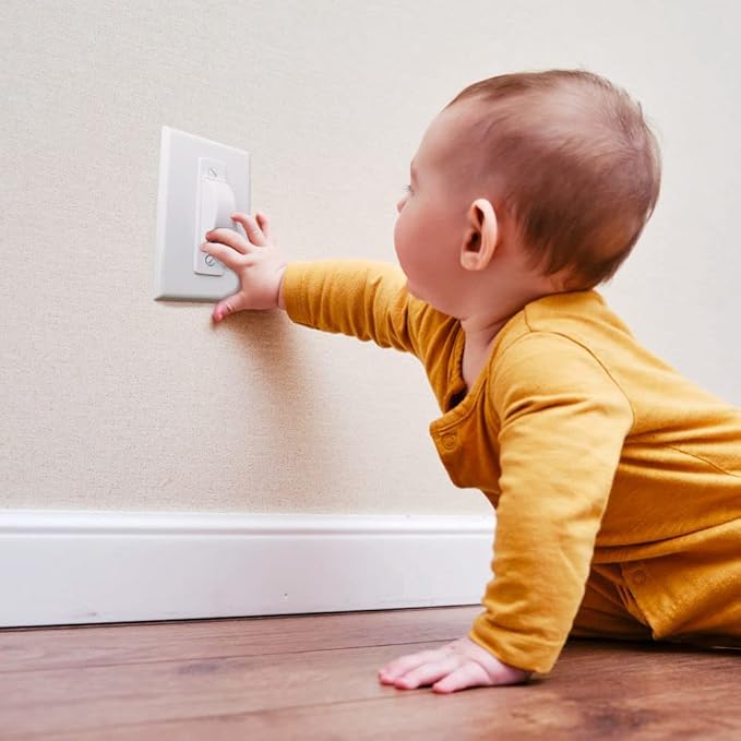 Wall Switch Guard, ILIVABLE Childproof Light Switch Plate Covers Protects Your Lights or Circuits from being Accidentally Turned On or Off by Children and Adults (White, 1 Pack)