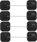 Refrigerator Lock, Combination Lock for Refrigerator Cabinets, Drawers, Heavy Duty Fridge Lock, Easy Install No Keys Needed (Black-4Pack)
