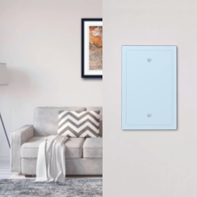 Aqua/Teal Decorative 1 Gang No Device Blank Wall Plate Blank Light Switch Cover Switchplate Electric Unused Faceplate Covers
