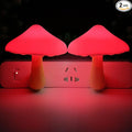 AUSAYE 2 Pcs LED Night Light Plug in Nightlight Wall Lamp, Mushroom Night Light Mini Magic Night Lights for Adults Kids Bedroom, Bathroom,Toilet,Stairs,Kitchen,Hallway Red Led Light