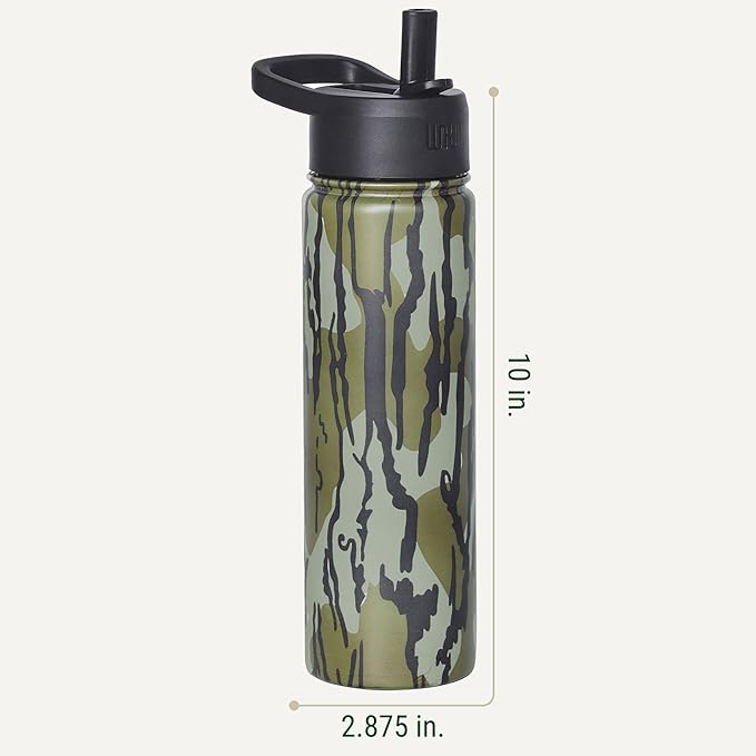 Wildkin Mossy Oak 22oz Kids Water Bottle – Leakproof, Vacuum-Insulated, Durable, Easy-Clean - Bottom Land
