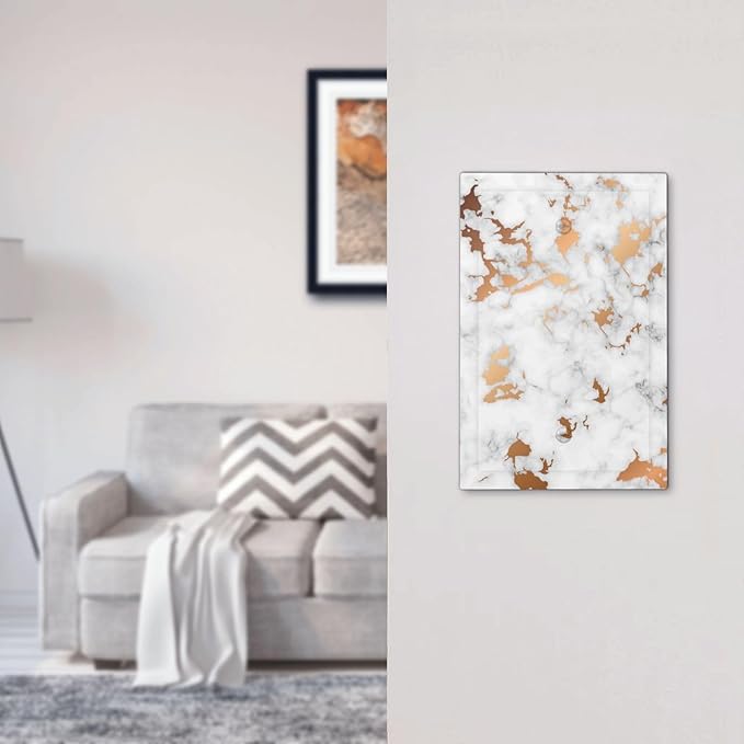 Lexury White Red Golden Marble 1 Gang No Device Wall Plate Decorative Blank Light Switch Cover Switchplate Electrical Faceplate for Bathroom Home Bedroom Art Decor
