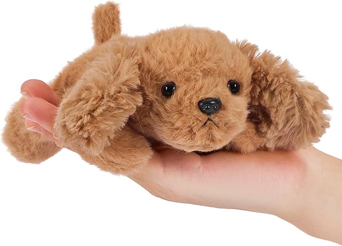 PEACH CAT Golden Retriever Dog Stuffed Animal Cute Puppy Plushies Small Plush Toys Gifts for Kids Brown
