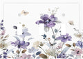 Purple Watercolor Flower Floral Butterfly Decorative Switch Plates 3 Gang Wall Plate Triple Toggle Light Switch Cover Faceplate Electrical Wall Panels for Bedroom Living Room Decor