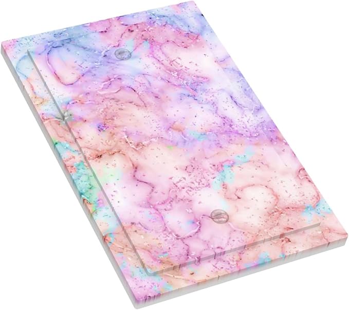 Decorative Switch Plate Covers Cute Marble Texture 1 Gang Light Switch Cover No Device Outlet Wall Plate Pink Purple Gold Abstract Blank Switchplate Electrical Faceplate for Kids Girls Nursery Decor
