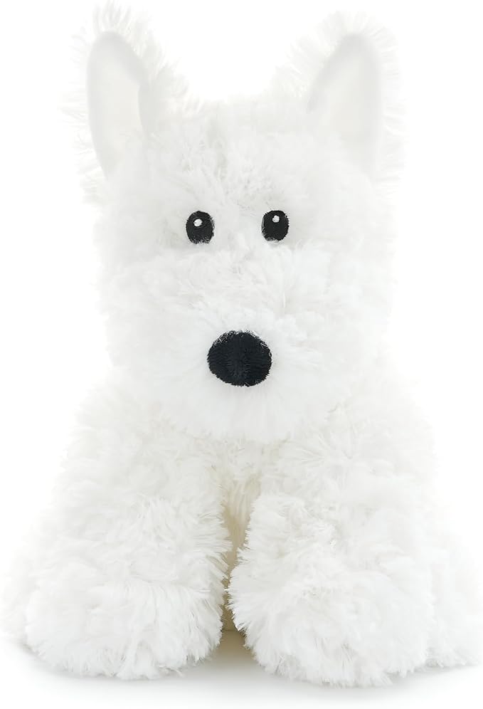 WEIGEDU West Highland White Terrier Dog White Westie Puppy Stuffed Animals Plush Toys for Kids Girls Boys Baby Birthday Bedtime Gift, 12 inches