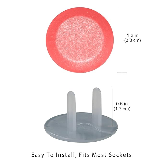 Pure Pink Pattern Outlet Plug Covers Child Proof Electrical Outlets Protector - Wall Socket Protector for Baby Kids- Electrical Insulation