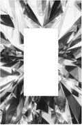 Sparkling Diamond Cut Single Rocker Switch Cover - 1-Gang Standard US Size Crystal Glam Light Switch Covers for Living Room Bedroom Bathroom Decor