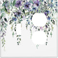 Outlet Covers Blue Purple Eucalyptus Leaves Boho Botanical 2 Gang Decorative Switch Plates 1 Toggle Duplex Combo Light Switch Cover GFCI Socket Cover WallPlates for Bathroom Home Decor