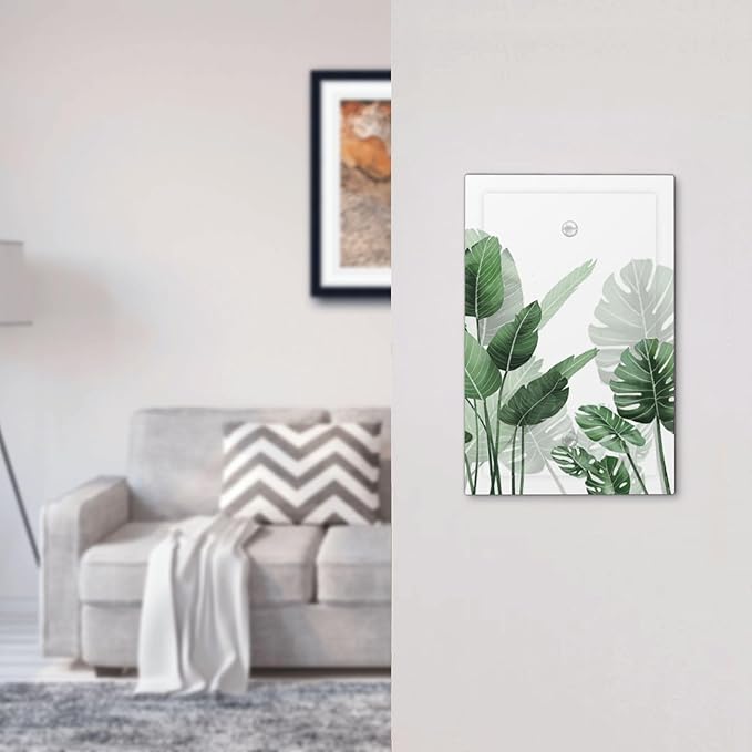 Light Switch Cover Plate Boho Tropical Plant Natural Palm Leaf 1 Gang No Device Blank Electrical Wall Plates Faceplate Decorative Switch Plate For Bed Room Living Room Decor