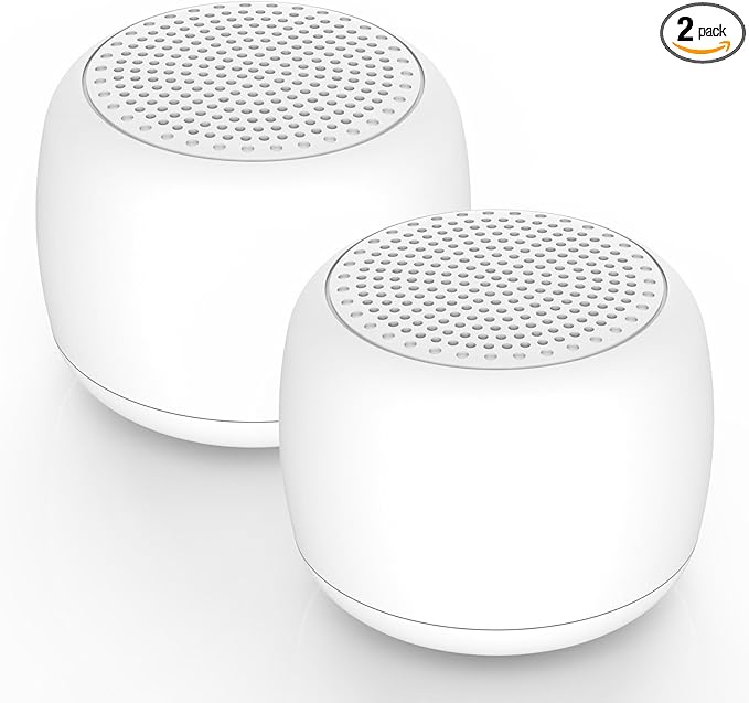 Babelio White Noise Sound Machine for Adults Kids Baby, Mini, 15 Non-looping Sounds, Timer, Memory Function, Easy to Pocket and Travel White 2 Pack