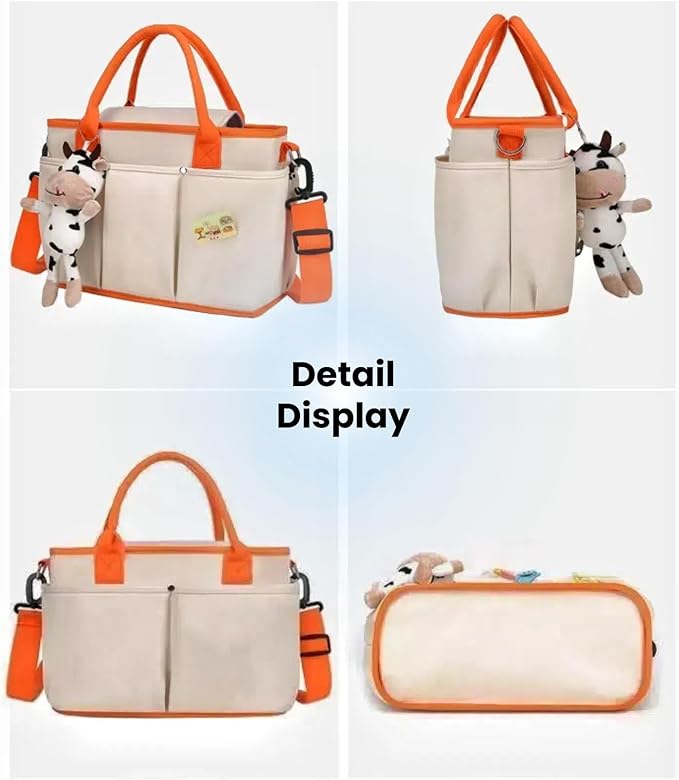 Universal Stroller Organizer with Double Bottle Holder, Fits For All Baby Strollers,6 Colors, Big Capacity (Giraffe)