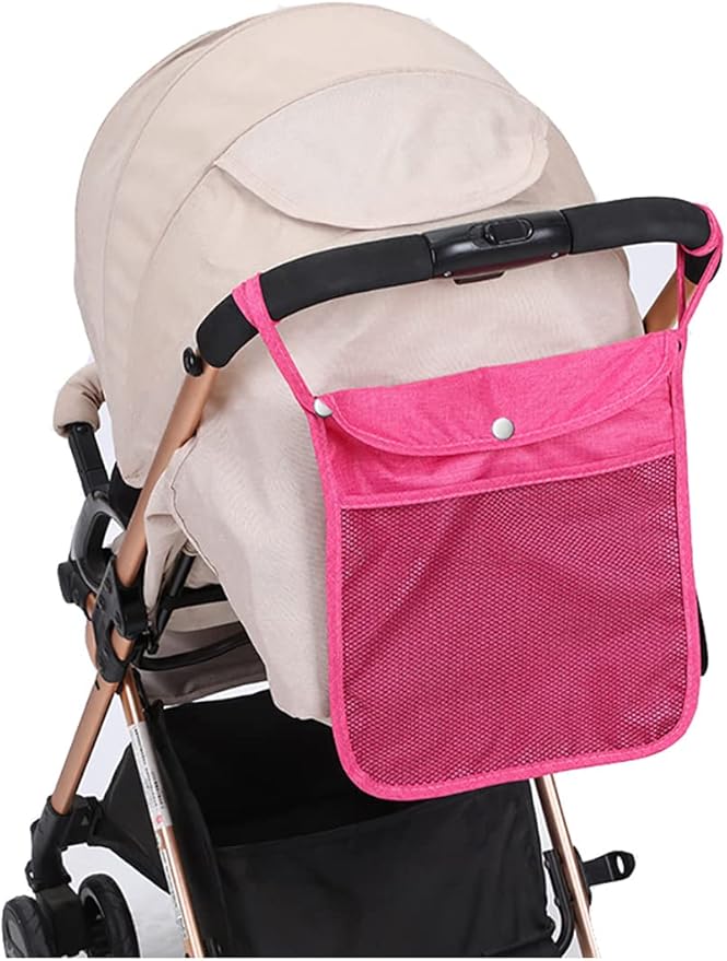 Baby Stroller Organizer Carmine Red Toddle Umbrella Stroller Organizer for Bottle Nappy Storage, Detachable Straps easy hang on strollers (Carmine Red)