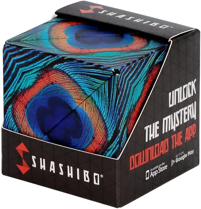 Shashibo Shape Shifting Box - Award-Winning STEM Fidget Toy with Ultra Strong Magnets - Puzzle Cube Transforms Into 100+ Shapes, Perfect Sensory Gift for Kids, Teens, and Adults (Wings)