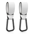 Baby Stroller Hooks for Hanging Bags, Universal Stroller Clips Accessories, Mommy Hook for Diaper Bag, Shopping Cart, Purse, Backpack - 2 Pack, White