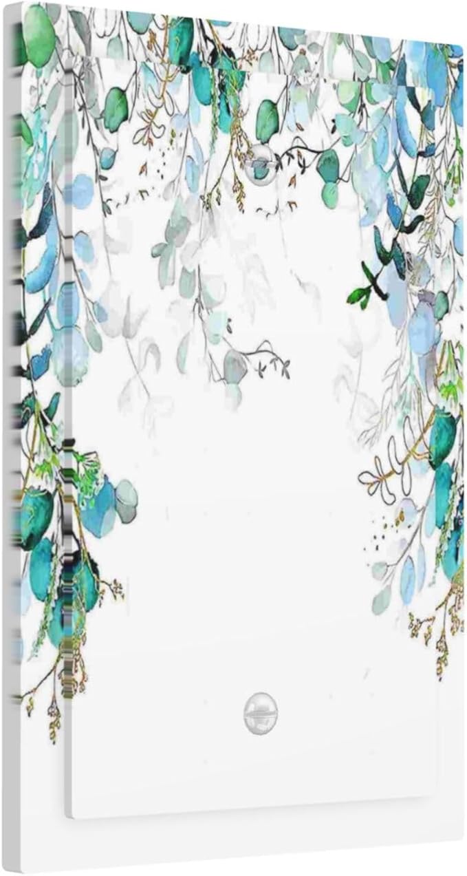 Decorative Light Switch Plate Covers Bohemian Green Eucalyptus Leaf Pine Leaves 1 Gang No Device Switch Cover Plate Single Blank Wall Plate Switchplate Electrical Faceplate