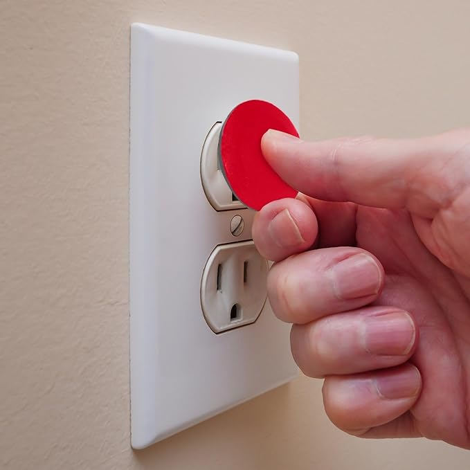 Pure Red Color Outlet Plug Covers Child Proof Electrical Outlets Protector - Wall Socket Protector for Baby Kids- Electrical Insulation