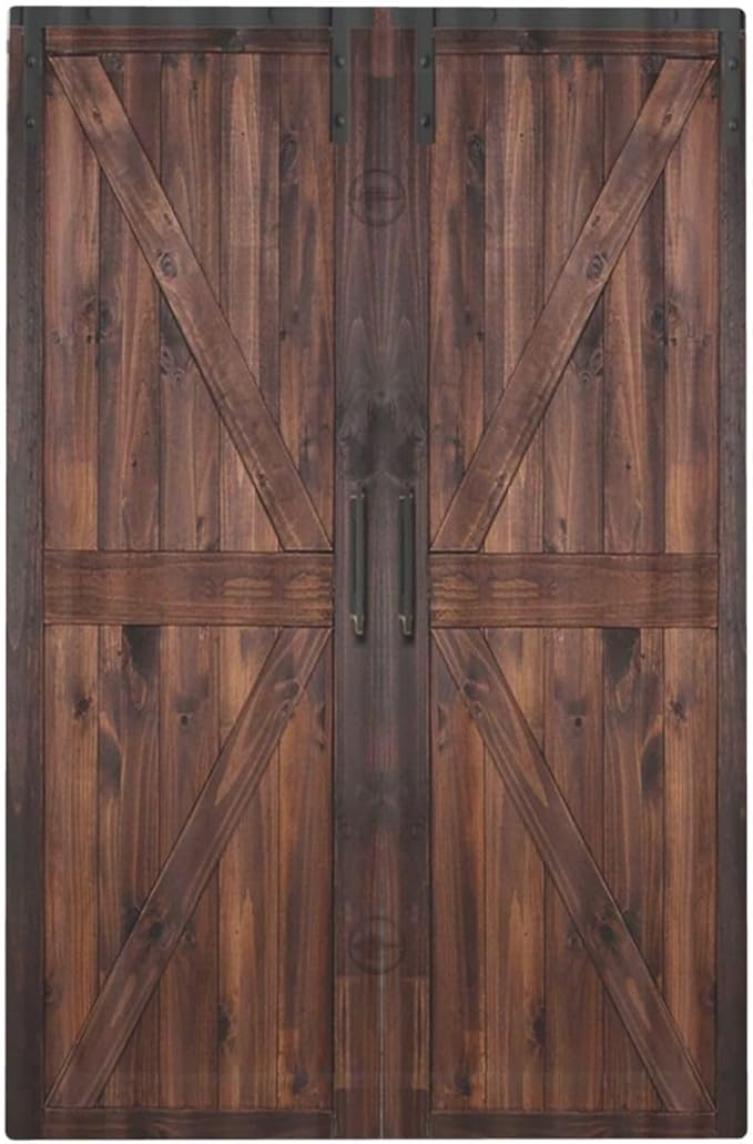 Decorative Light Switch Plate Covers Rustic Barn Doors Vintage Wood Plank 1 Gang No Device Single Blank Outlet Covers Wall Plate Light Switch Cover Plate for Farmhouse Bedroom Home Decor