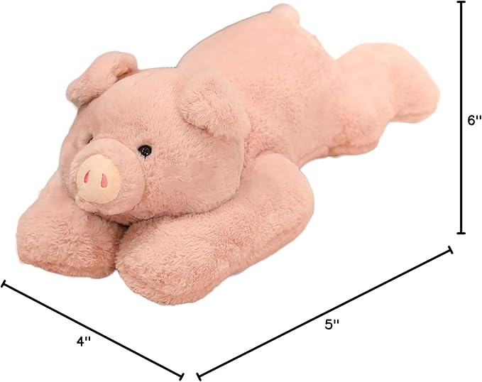 Weighted Stuffed Animals, 19.7" 3.3lbs Weighted Pig Stuffed Animal Toy Cute Pink Pig Plush Pillow Weighted Plush Animals Toy