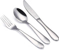 VANRA 3-Piece Children Flatware Set 18/10 Stainless Steel Child Set Tableware Set Silver Cutlery Set Silverware Dinner Utensils for Kids (Chrome Finished) (Fork Spoon Knife)