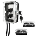 2 Pack Universal Baby Safety Electrical Outlet Cover Box Childproof Plug Cover - More Space for Large Plugs Easy to Install & Use Fit Socket Protector (2Pack, Black)