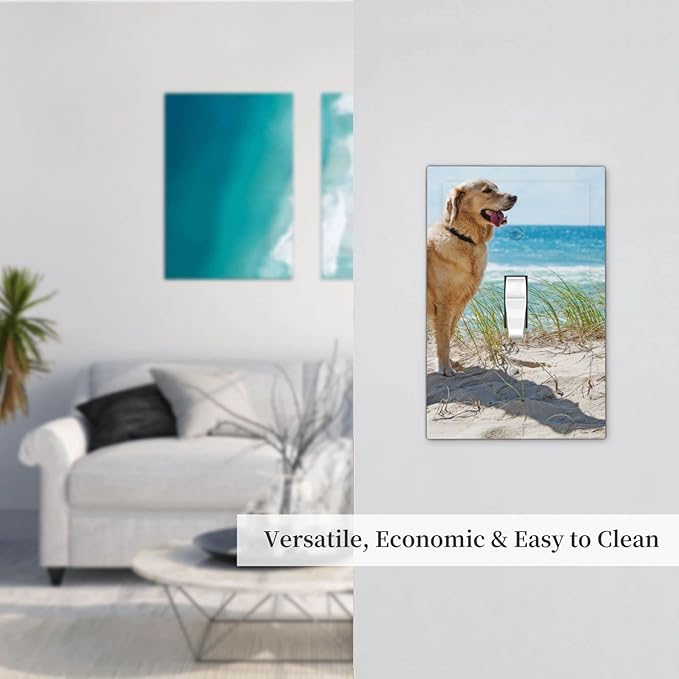 Custom 1 Gang Light Switch Cover Personalized Your Own Single Toggle Wall Plates Switchplate Covers Decorative with Picture Logo Text for Kitchen Living Room Accessories Decor