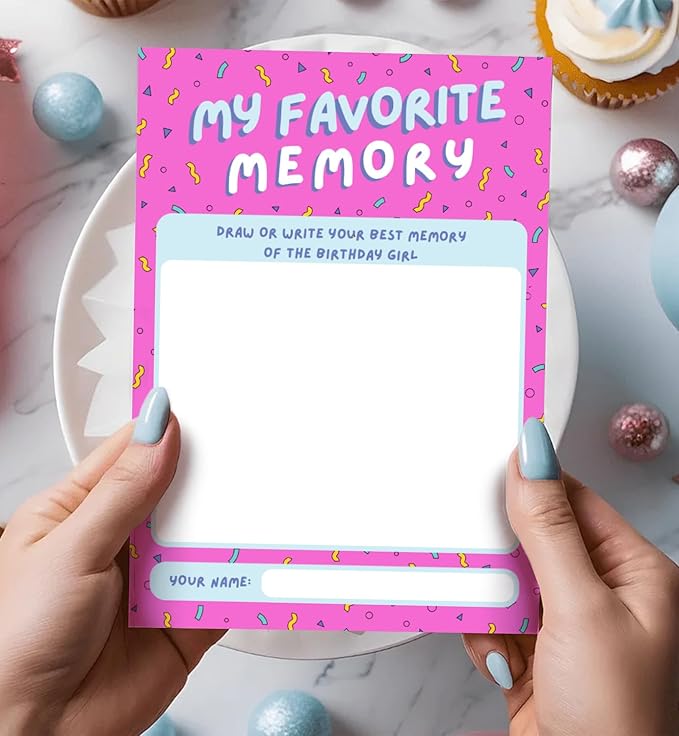 Markt My Favourite Memory, Birthday Party Games for Kids Party Games, Game Supplies and Activities for Teens, Boys or Girls- Can Play with Who Knows The Birthday Girl Best or Bingo