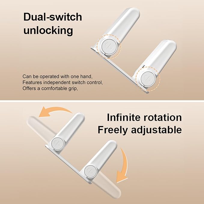 Childproof Door Lever Lock Baby safety locks for doors (2 Pack) – No-Drill Universal Door Handle Lock Easy One-Hand Child & Pet Proof Locks No Tools Needed, White
