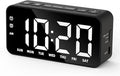 Plug in Digital Alarm Clocks with Rechargeable Backup Battery for Bedrooms Living Room Study Loud Bedside Desk Clock with Memory Function Dual Alarm 3 Modes Weekends Weekdays Every Day for Kids Adults